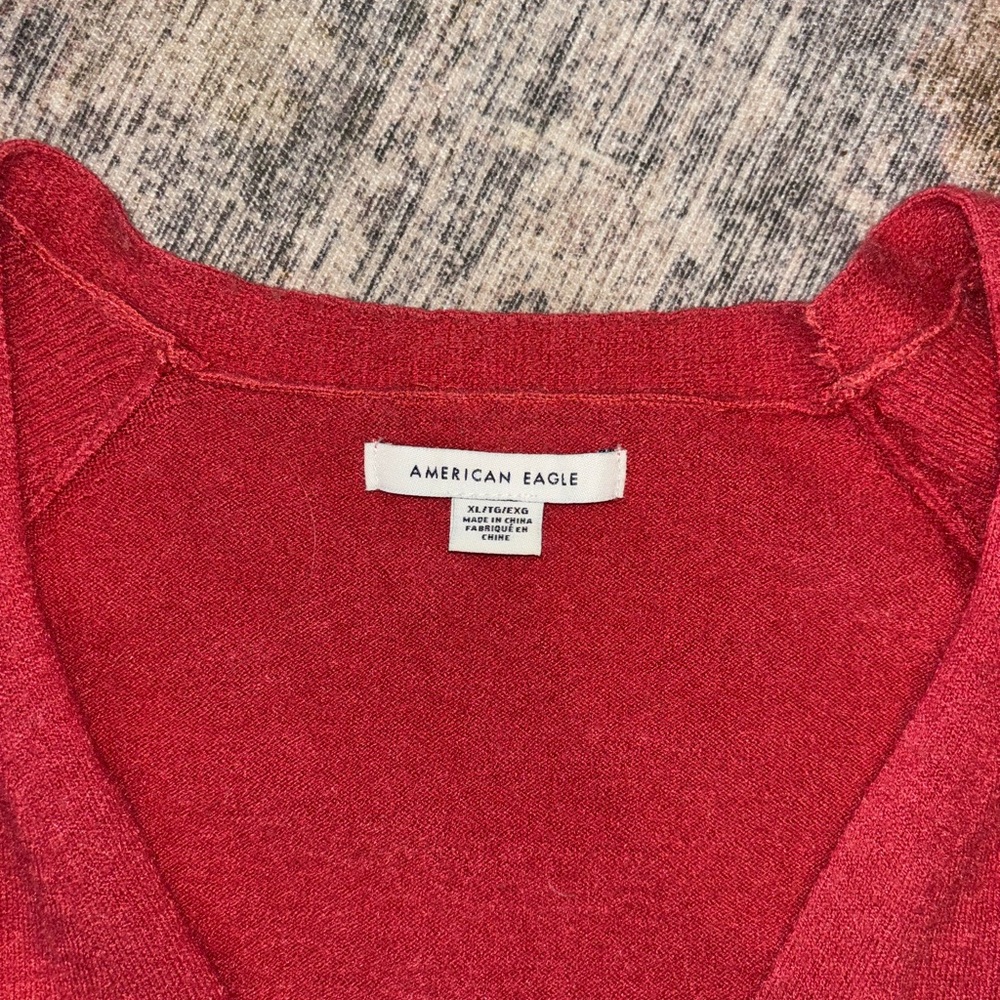 American Eagle Outfitters Red Women's Cardigan - Picture 2 of 2